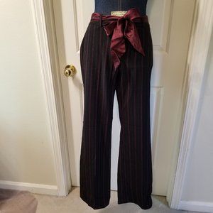 #938 NWOT Latina Life Black Pin Striped Pants 2